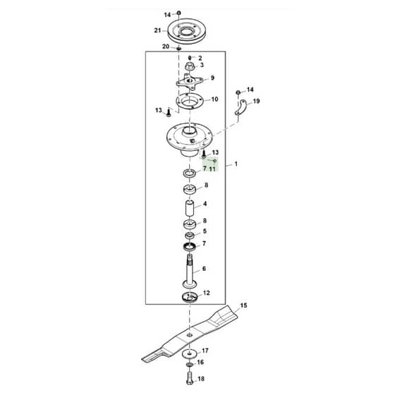 John Deere Z997R - PC12156 - Spindle (020001 - 070000) - ST862477