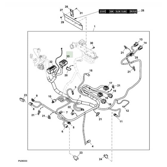 John Deere Z997R - PC12156 - Chassis Wiring (2/2) (030001 - 070000) - ST924257