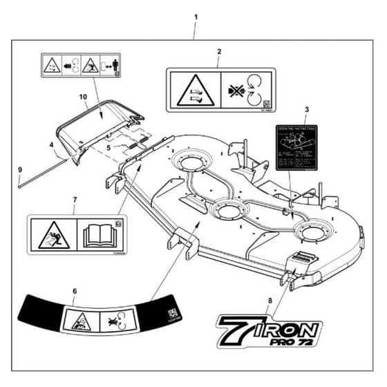 John Deere Z997R - PC12156 - Mower Deck ( - 070000) - ST973343