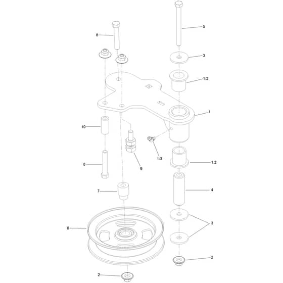 Toro Z Master 122cm - 72902TE (411000000 - 412199999) Idler Arm