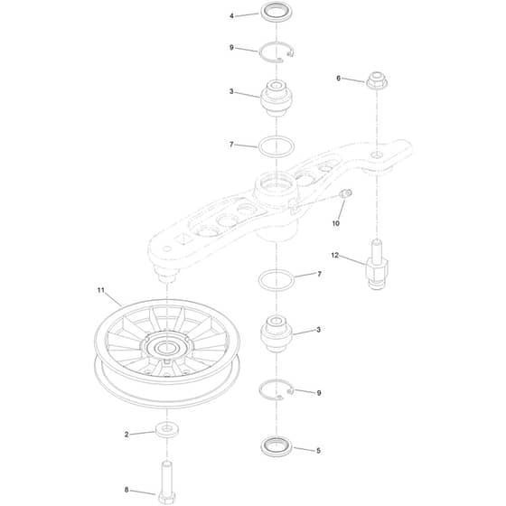 Toro Z Master 122cm - 72902TE (411000000 - 412199999) Pump Idler No. 116-1255