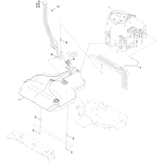 Toro Z Master 122cm - 72902TE (412200000 - 999999999) Fuel Tank