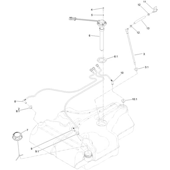 Toro Z Master 122cm - 72902TE (412200000 - 999999999) Fuel Tank No. 135-0643