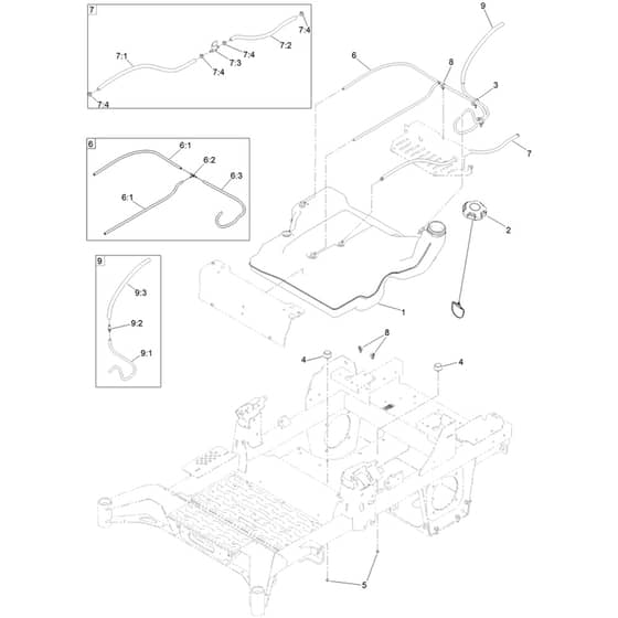 Toro Z Master 122cm - 74048TE (414071670 - 414071673) Fuel System