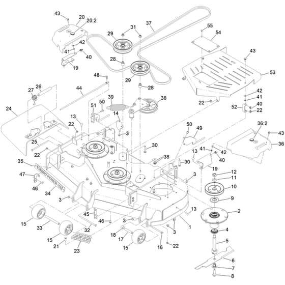 Toro Z Master 122cm - 74048TE (414071674 - 414071689) Deck