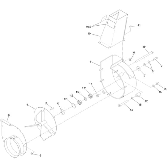 Toro Z Master 122cm - 74311TE (316000001 - 316999999) Blower No. 116-9649