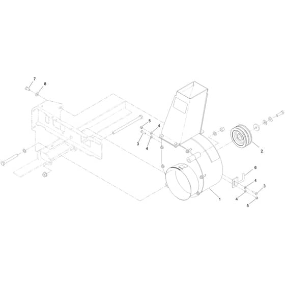Toro Z Master 122cm - 74311TE (415900000 - 999999999) Blower Mounting
