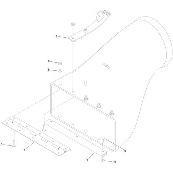 Toro Z Master 122cm - 74311TE (402000000 - 404329999) Discharge Tube No. 103-9487