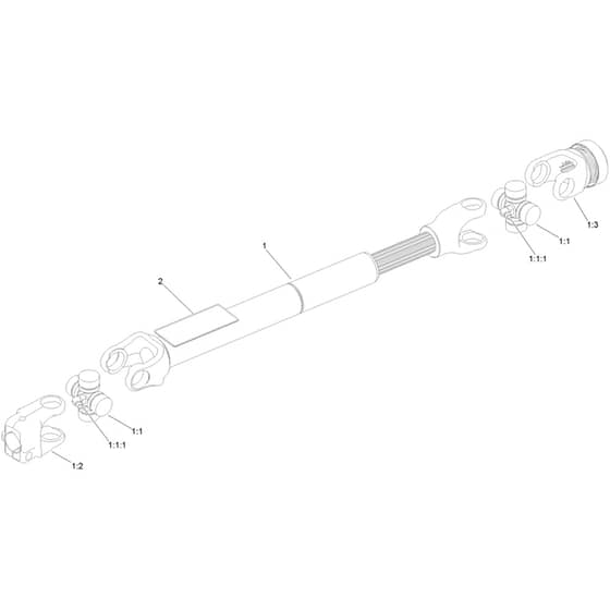 Toro Z Master 122cm - 74311TE (402000000 - 404329999) Drive Shaft No. 103-9485
