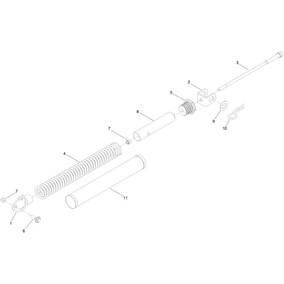 Toro Z Master 122cm - 74311TE (405700000 - 412999999) Spring Lift Assist No. 116-7851