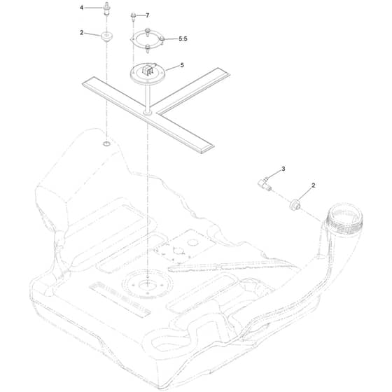 Toro Z Master 122cm - 74456TE (410020000 - 411999999) Fuel Tank No. 126-4724