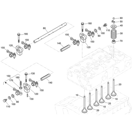 Toro Z Master 132cm - 72264TE (411700000 - 999999999) Valve and Rocker Arm