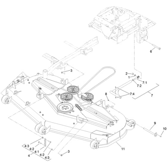 Toro Z Master 132cm - 72264TE (406427909 - 406429999) Deck Connection