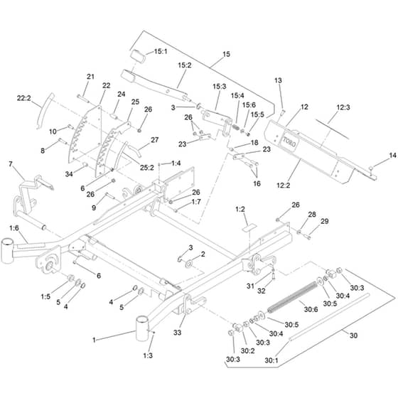 Toro Z Master 132cm - 72264TE (406427909 - 406429999) Front Frame