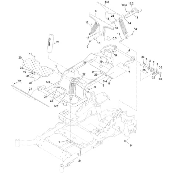 Toro Z Master 132cm - 72969TE (400000000 - 412899999) Subframe
