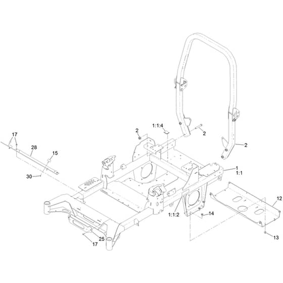 Toro Z Master 132cm - 74053TE (412200230 - 412999999) Frame
