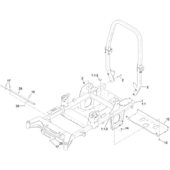Toro Z Master 132cm - 74053TE (418030533 - 418626906) Frame