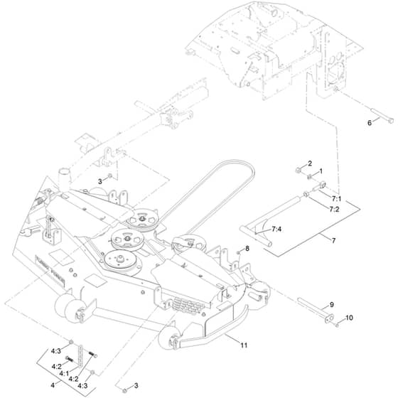 Toro Z Master 152cm - 72279TE (400000000 - 406397918) Deck Connection