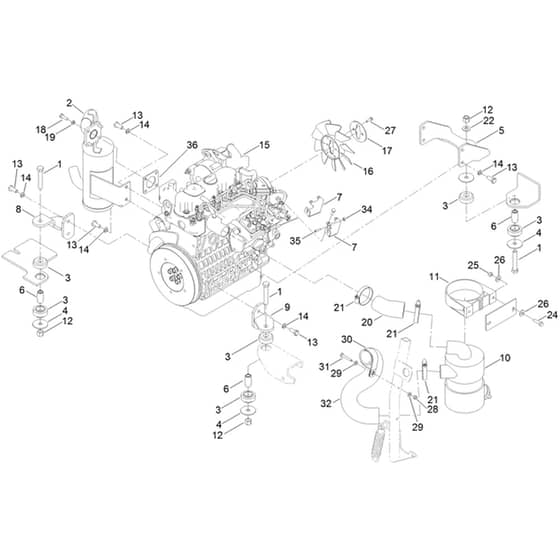 Toro Z Master 152cm - 72279TE (406397919 - 406399999) Engine, Exhaust and Air Intake