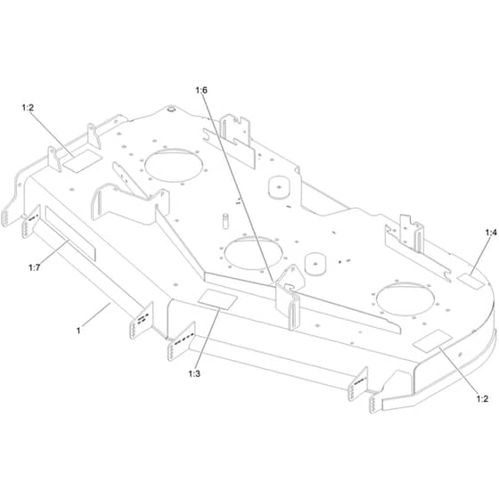 Toro Z Master 152cm - 74056TE (411423981 - 411423984) Deck Decal No. 144-6588