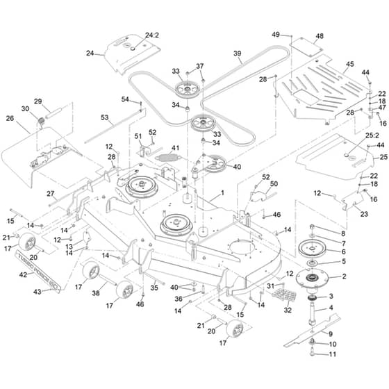 Toro Z Master 152cm - 74056TE (417400000 - 418031644) Deck