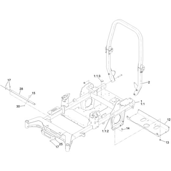 Toro Z Master 152cm - 74056TE (418031645 - 418290467) Frame