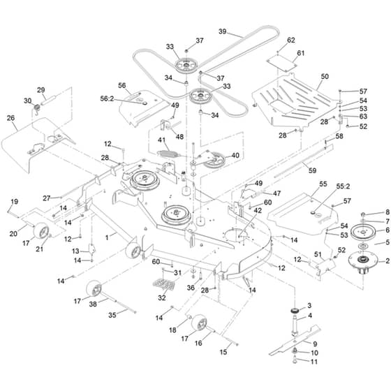 Toro Z Master 152cm - 74056TE (408907973 - 409854759) Deck