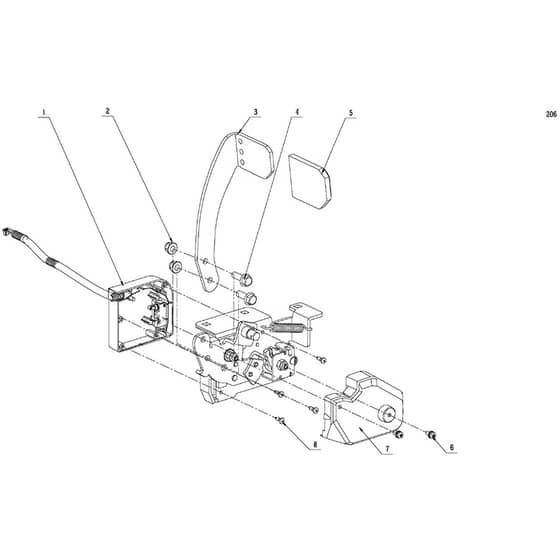 EGO ZT4200E-L - Ride-on Mower (Feb 2023) Parking Assembly Diagram