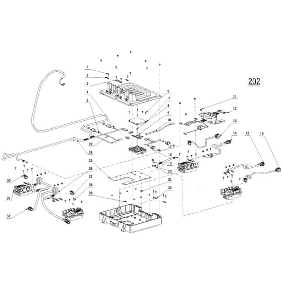 EGO ZT4200E-S - Ride-on Mower (Feb 2023) Control Electric Assembly Diagram