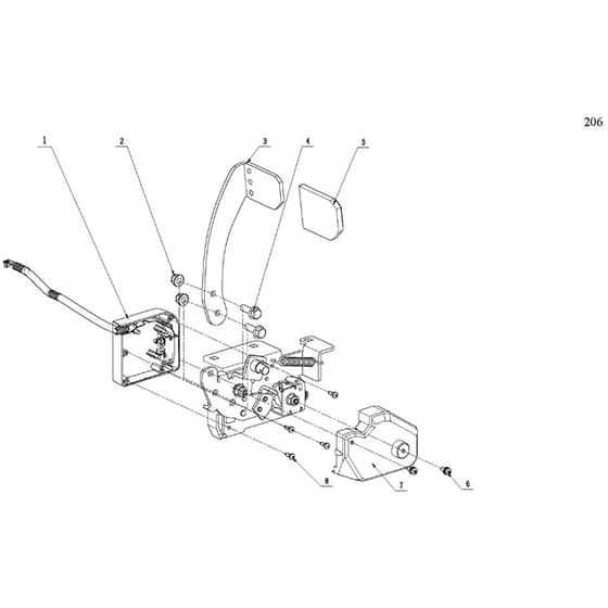 EGO ZT4200E-S - Ride-on Mower (Feb 2023) Parking Assembly Diagram