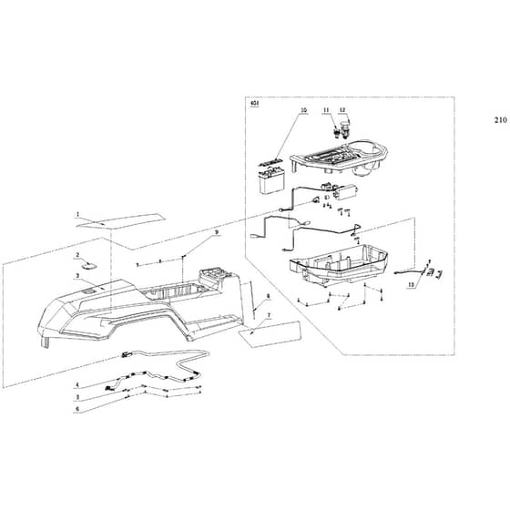 EGO ZT4200E-S - Ride-on Mower (Feb 2023) Right Cover Assembly Diagram