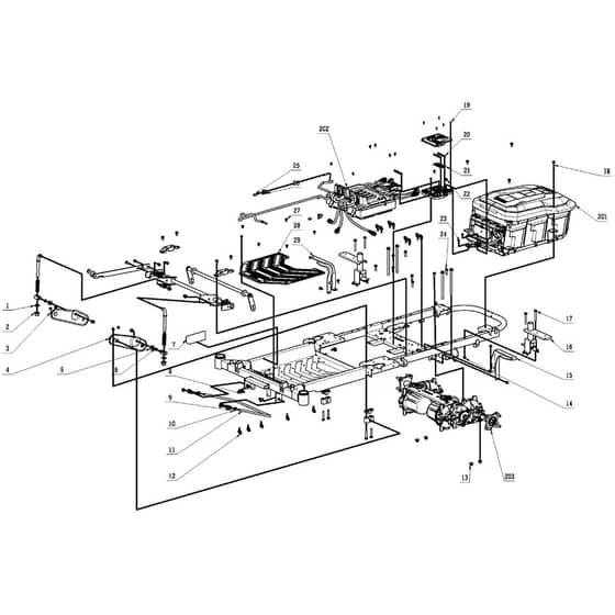 EGO ZT5200E-L - Ride-on Mower (Feb 2023) Main Assy Diagram