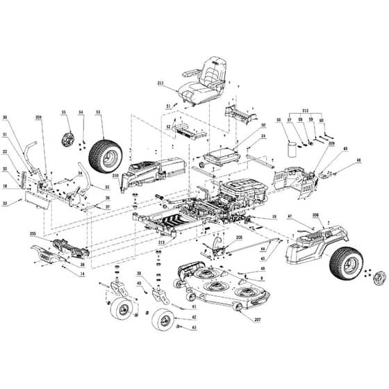 EGO ZT5200E-L - Ride-on Mower (Feb 2023) Main Cont. Diagram