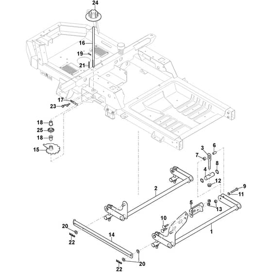ZT 5132 T - 2017-2022 - 2F1020821/S17 - Stiga Zero Turn Mower Mower Deck Lift Diagram