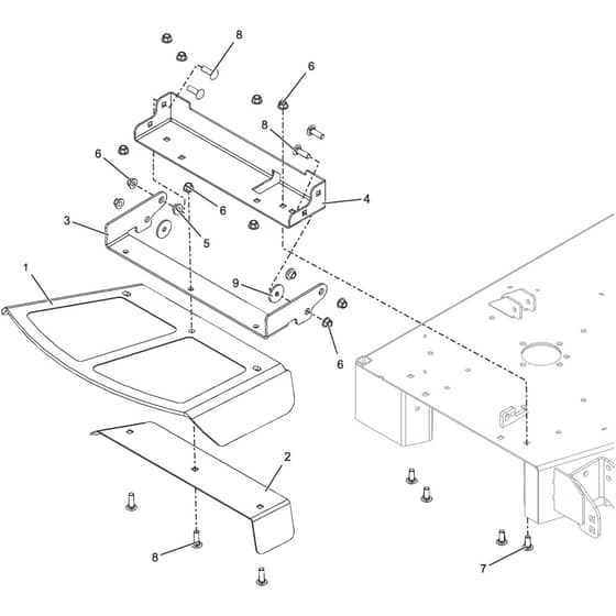 ZT 7132 T - 2019-2022 - 2F1020861/ST1 - Stiga Zero Turn Mower Discharge Chute Diagram