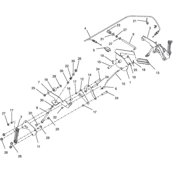 ZT 7132 T - 2019-2022 - 2F1020861/ST1 - Stiga Zero Turn Mower Parking Brake Diagram