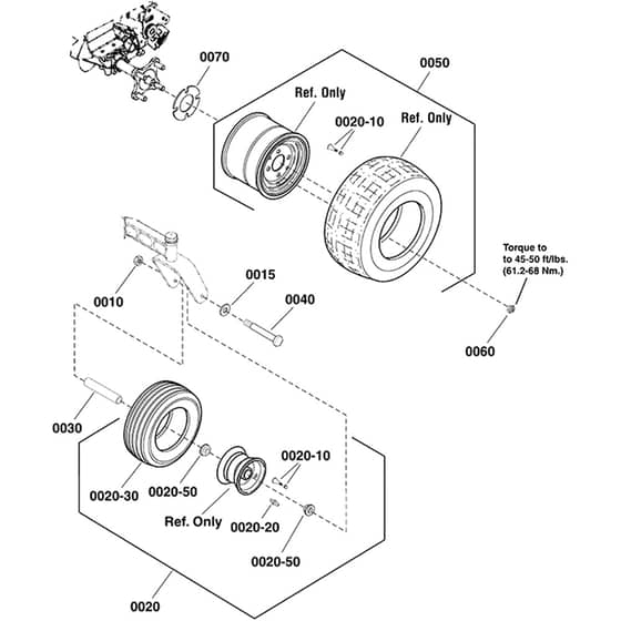 Snapper ZTX105 2691707-00 Wheel and Tyre Group