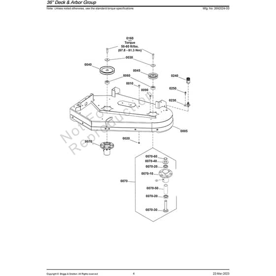 Snapper ZTX105 2692024 Deck and Arbor Group