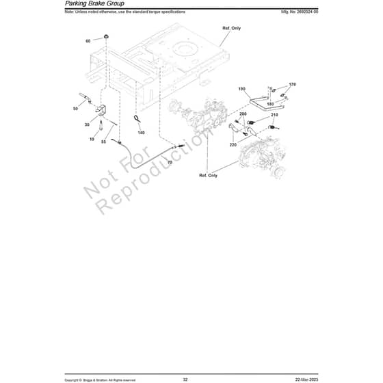 Snapper ZTX105 2692024 Parking Brake Group