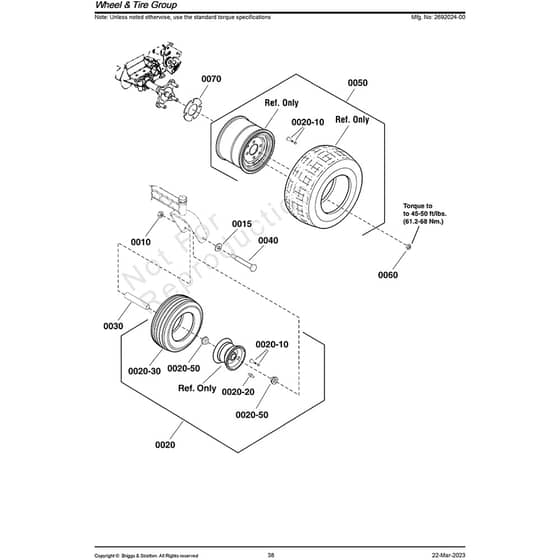 Snapper ZTX105 2692024 Wheel and Tyre Group