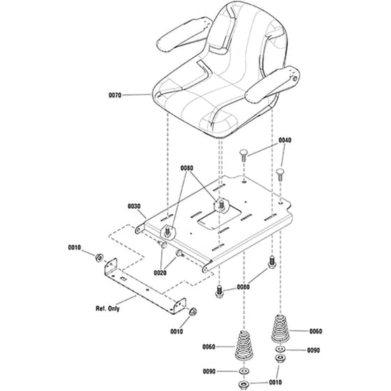 Snapper ZTX150 2691351 Seat Group