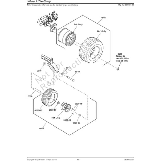 Snapper ZTX175 2691924-00 Wheel and Tyre Group