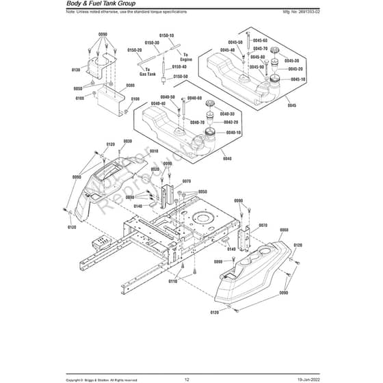 Snapper ZTX250 2691353-02 Cargo Box Group