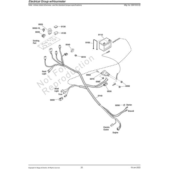 Snapper ZTX250 2691353-02 Engine Group