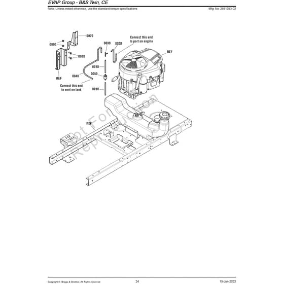 Snapper ZTX250 2691353-02 Frame Group