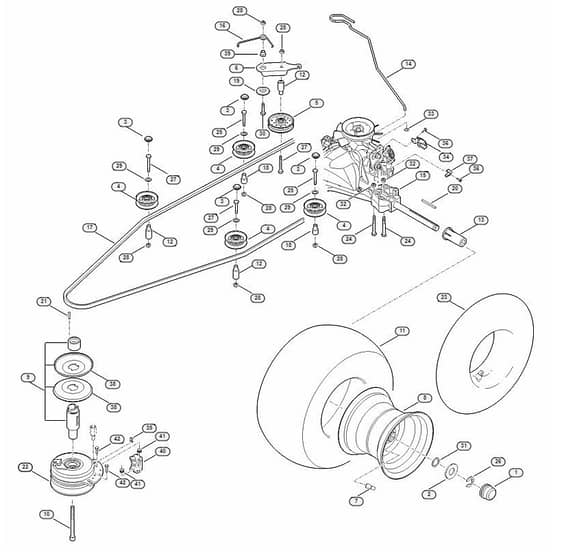 Genuine Stihl RT5112.0 Z / I - Gearbox, rear wheel, blade clutch