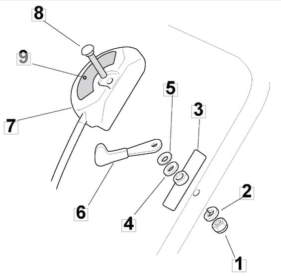 MULCHER 500 PD - 2010 - 291502023/M10 - Mountfield Rotary Mower Throttle Diagram