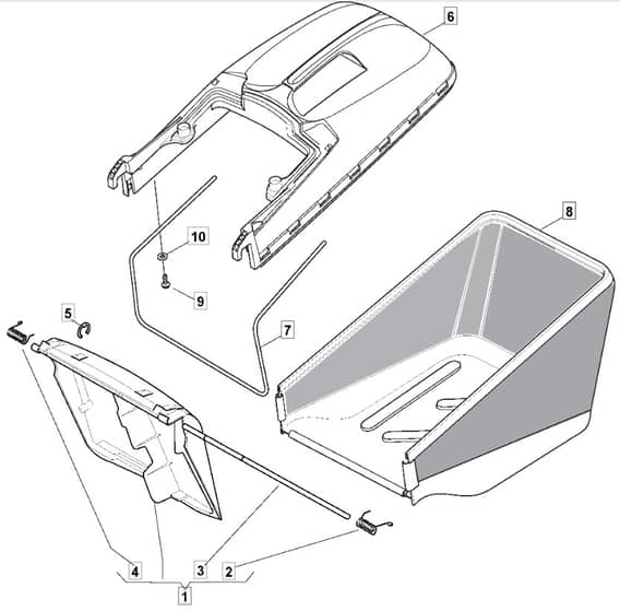 EL 46 R PD - 2006-2007 - 294485763/MOR - Mountfield Rotary Mower Grass Bag Diagram