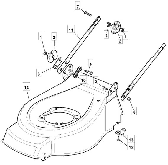 EL 4800 R HP - 2008 - 294480673/M08 - Mountfield Rotary Mower Deck Diagram