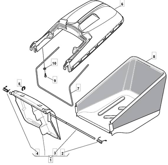 M484 R ES - 2009 - 292505523/UM9 - Mountfield Rotary Mower Grass Bag Diagram